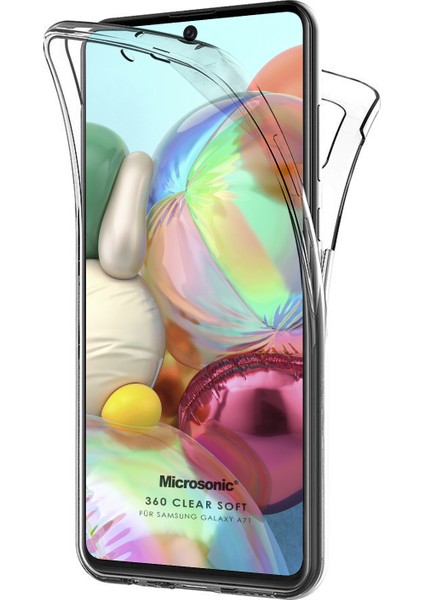 Samsung Galaxy A71 Full Koruma 360 Clear Soft Kılıf Şeffaf