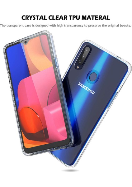 Samsung Galaxy A20S Full Koruma 360 Clear Soft Şeffaf