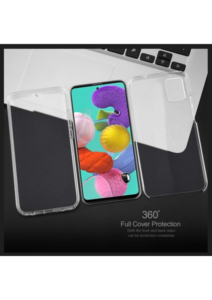 Samsung Galaxy A51 Full Koruma 360 Clear Soft Kılıf Şeffaf