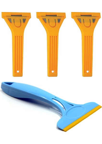 3 Adet Cam Kazıma Jileti Mini + Cam Sil 711949