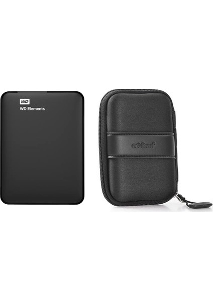 Elements 4TB 2.5" USB 3.0 Taşınabilir Disk WDBU6Y0040BBK-WESN + Addison HDD-136 Kılıf