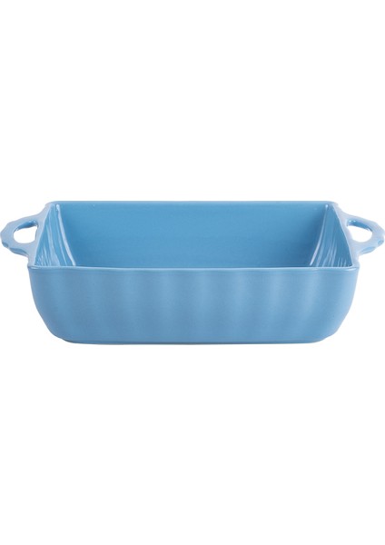 Catarına Seramik Dikdörtgen Mavi Fırın Kabı 27 x 16 x 6 cm