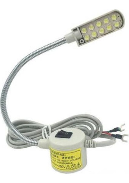 Spiral Dikiş Makinası Lambası Mıknatıslı 10 Ledli