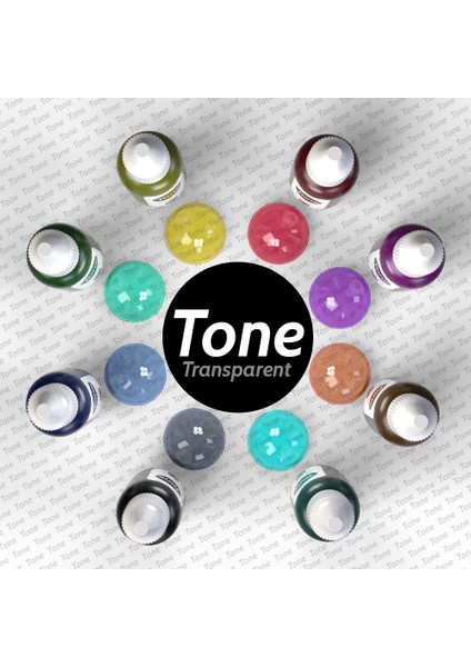 Tone Transparent 8'li Transparan Epoksi Pigment Renklendirici 8 x 20 gr