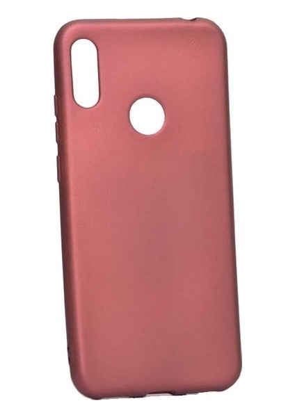 Huawei Y6s 2019 Kılıf Mat Premium Silikon Kılıf Bordo + Cam Ekran Koruyucu