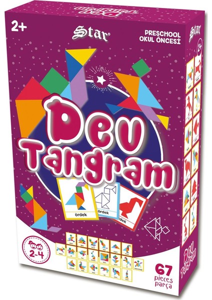 Dev Tangram Eğitici Beceri Oyunu