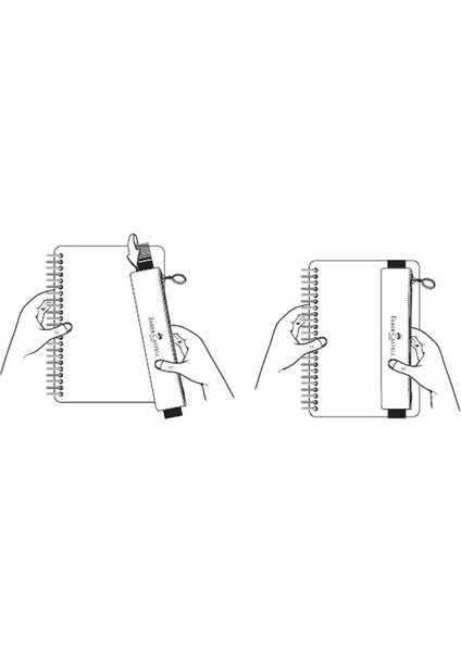 Castell Lastikli Kalem Çantası Kırmızı modelleri