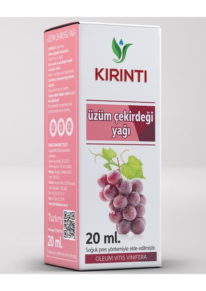 Üzüm Çekirdeği Yağı 20 ml