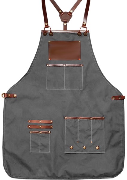 Nakışlı Boyundan Askılı Mutfak İş Önlüğü Barista Master Chef Garson Kuaför Tattoo Önlük