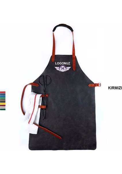 Nakışlı Boyundan Askılı Mutfak İş Önlüğü Barista Master Chef Garson Kuaför Tattoo Önlük
