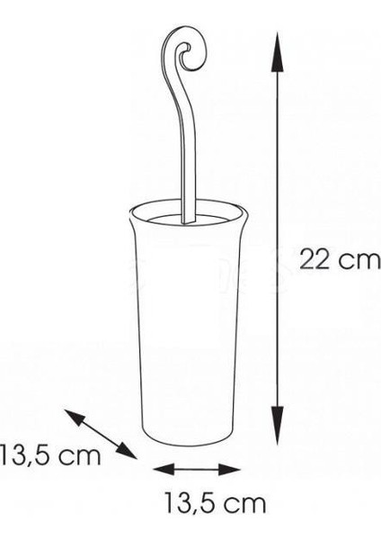 Sissi Tuvlet Fırçalık Krom