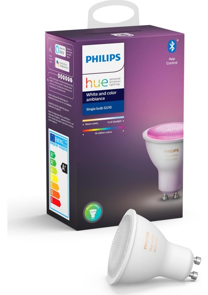 Hue Renkli Akıllı Spot Ampul GU10 Bluetooth