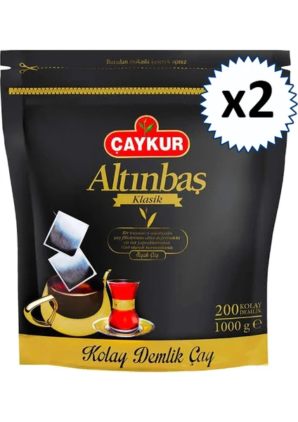 Altınbaş Demlik Poşet Çay 100gr (200x5gr) 2 Paket