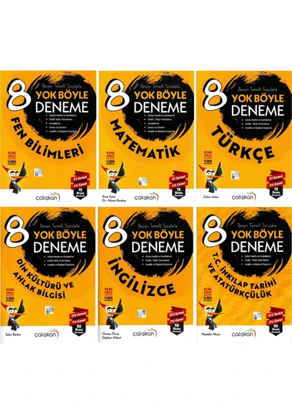 Çalışkan Yayınları 8. Sınıf Yok Böyle Deneme Seti 6 Kitap