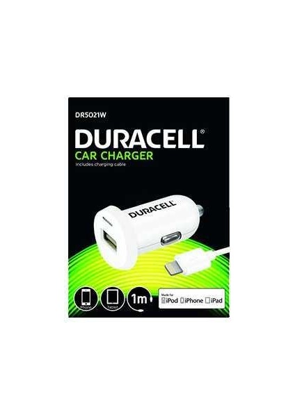 12V USB Araç Şarj Adaptörü 1mt. Lighting Kablo DR5021W