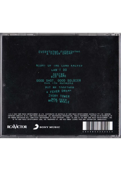 Everything Everything ‎– A Fever Dream CD