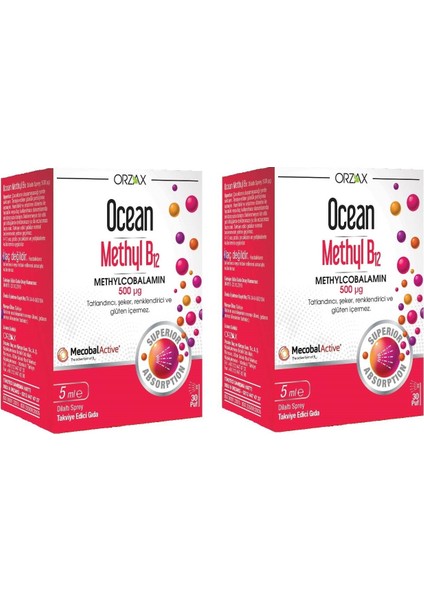 Ocean Methyl B12 500 Mg 5ml Sprey 2 Kutu