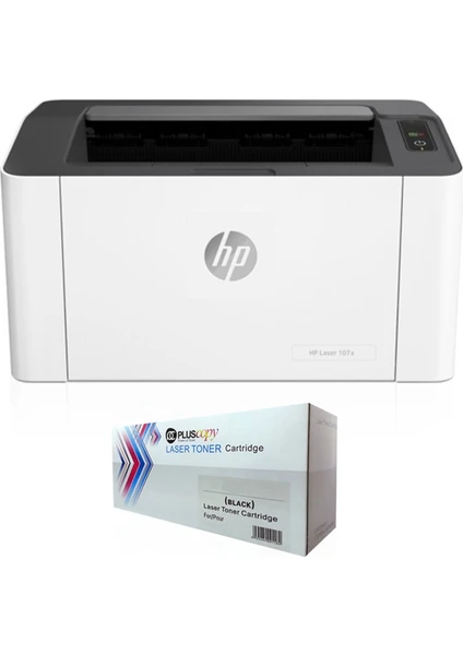 Laserjet 107A Lazer Yazıcı 4ZB77A + Pluscopy Tam Dolu Toner