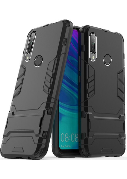 Huawei Honor 9X Global Alfa Serisi Armor Standlı Perfect Koruma Kılıf - Siyah