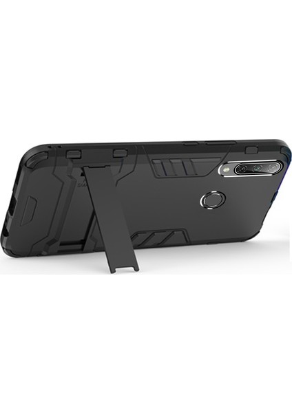 Huawei Honor 9X Global Alfa Serisi Armor Standlı Perfect Koruma Kılıf - Siyah