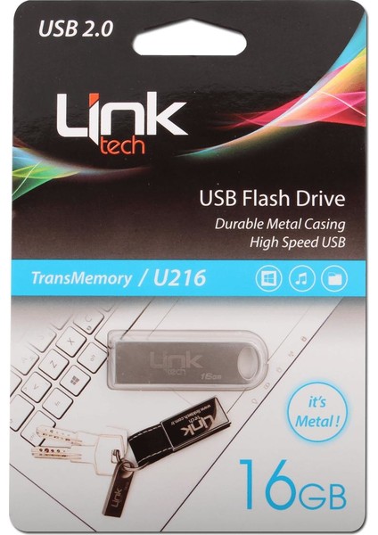 Linktech Ultra LUF-U216 16GB Metal USB 2.0 Flash Bellek