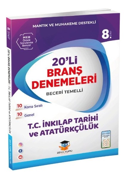 8.Sınıf LGS Inkilap Tarihi ve Atatürkçülük 20' li Branş Denemeleri