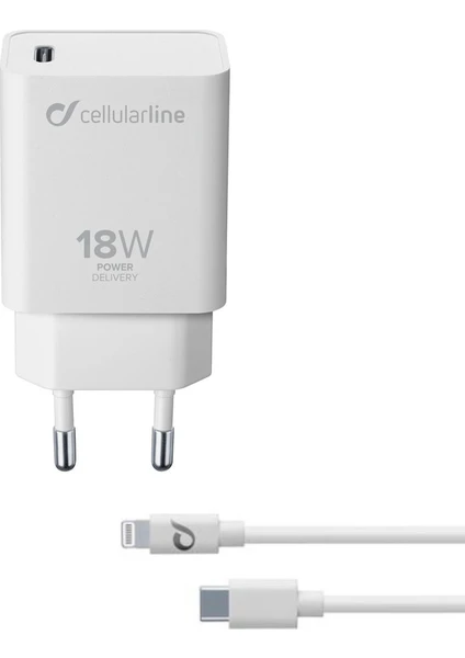 Cellular Line Type-C Lightning Şarj Cihazı Seti