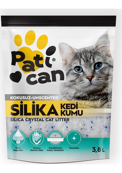 9 Adet Silika Kristal Kedi Kumu 3.8 lt