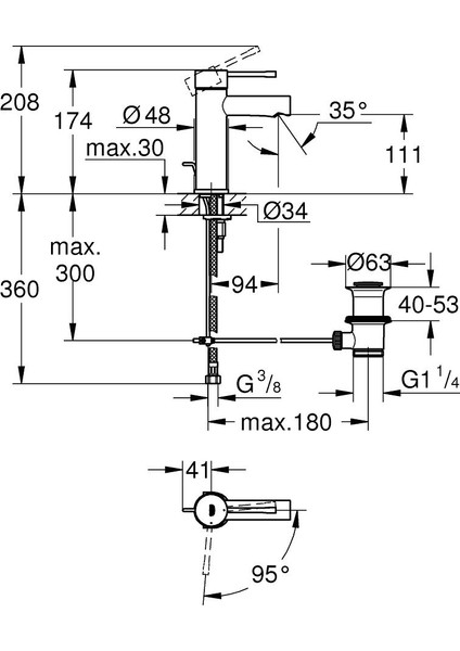 Essence Tek Kumandalı Lavabo Bataryası - 23379001