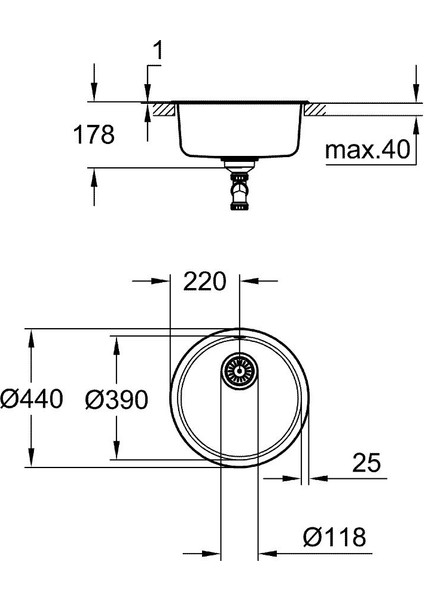 K200 Paslanmaz Çelik Eviye 31720SD0