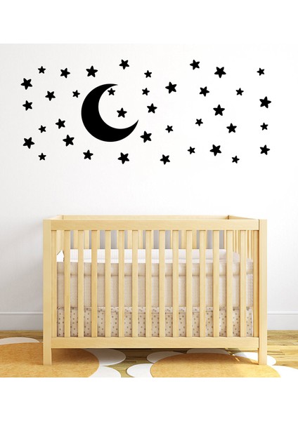 Zenn 88 Parça Çocuk Odası Ay Yıldız Duvar Sticker
