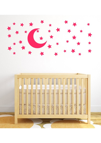 Zenn 88 Parça Çocuk Odası Ay Yıldız Duvar Sticker