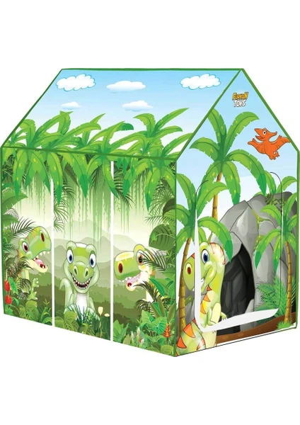 Furkan Toys Dino Oyun Evi Kolay Kurulumlu Çocuk Oyun Çadırı 100x100x68cm