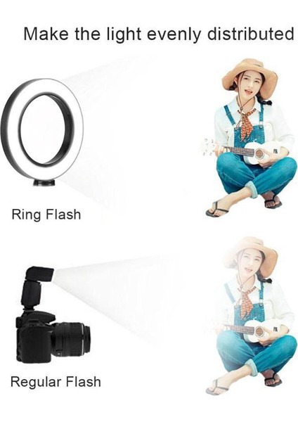 10 inç 3500-6000K Ayarlanabilir LED Stüdyo Ring Light Halka Işık