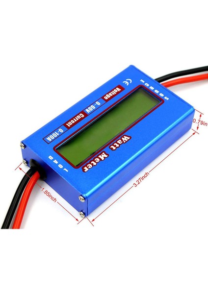 DC 60V 100A Pil Gücü Watt Voltaj Ölçer Analiz Cihazı Mavi fiyatları