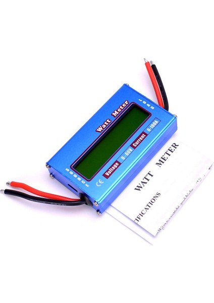 DC 60V 100A Pil Gücü Watt Voltaj Ölçer Analiz Cihazı Mavi modelleri