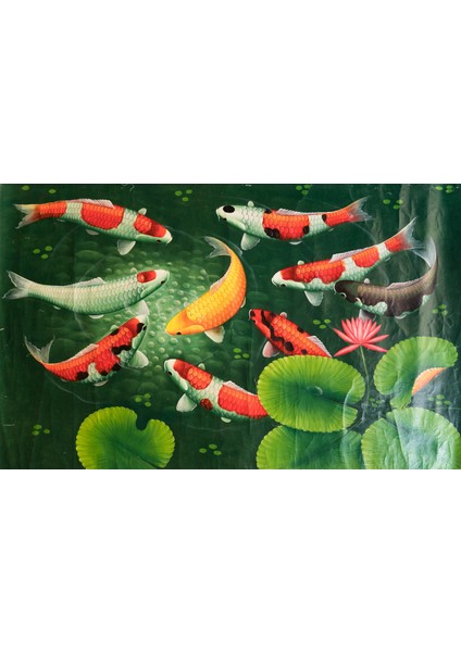 Koi Fish Garden Yağlıboya Tablosu