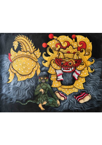 Barong&Monkey Painting Yağlıboya Tablosu