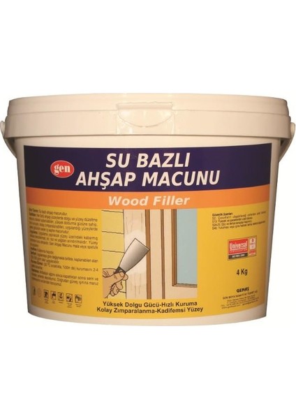 Su Bazlı Ahşap Macunu 4 kg