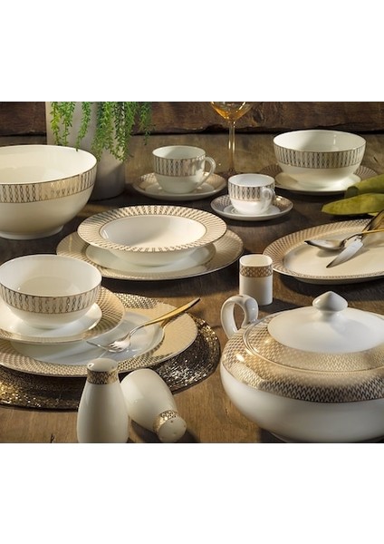 83 Parça AR33022 Prestige Bone Porselen Yemek Takımı