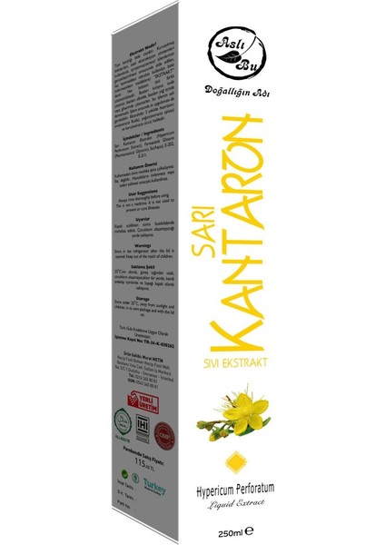 Sarı Kantaron Sıvı Ekstraktı (St. John's Wort) 250 ml