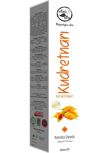 Kudretnarı Sıvı Ekstraktı (Momordıa Charantıa) 250 ml