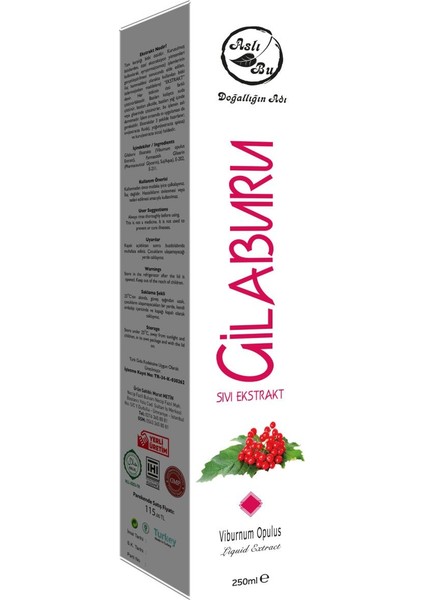 Gilaburu Sıvı Ekstraktı (Viburnum Opulus) 250 ml