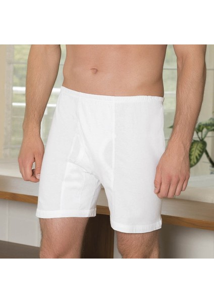 0017 Pamuklu Kalın Lastikli Koton Kumaş Boxer Külot