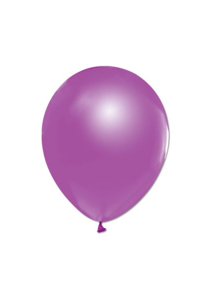 Metalik Lila Balon 12 Inch 10'lu