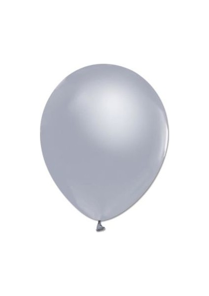 Metalik Gümüş Balon 12 Inch 10'lu