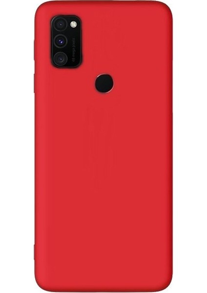 Samsung Galaxy M30s Kılıf Premier Silikon Esnek Koruma + Nano Glass Kırmızı