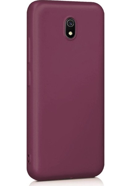 Xiaomi Redmi 8A Kılıf Premier Silikon Esnek Koruma + Nano Glass Mürdüm