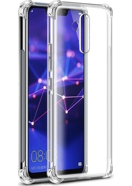 Huawei Mate 20 Lite Kılıf AntiShock Ultra Koruma + Nano Glass Şeffaf
