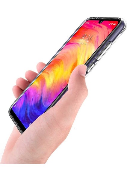 Xiaomi Redmi Note 7 Kılıf Gard Nitro Şeffaf Sert Silikon Şeffaf